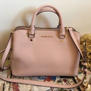 Michael Kors Soft Pink medium Savannah satchel